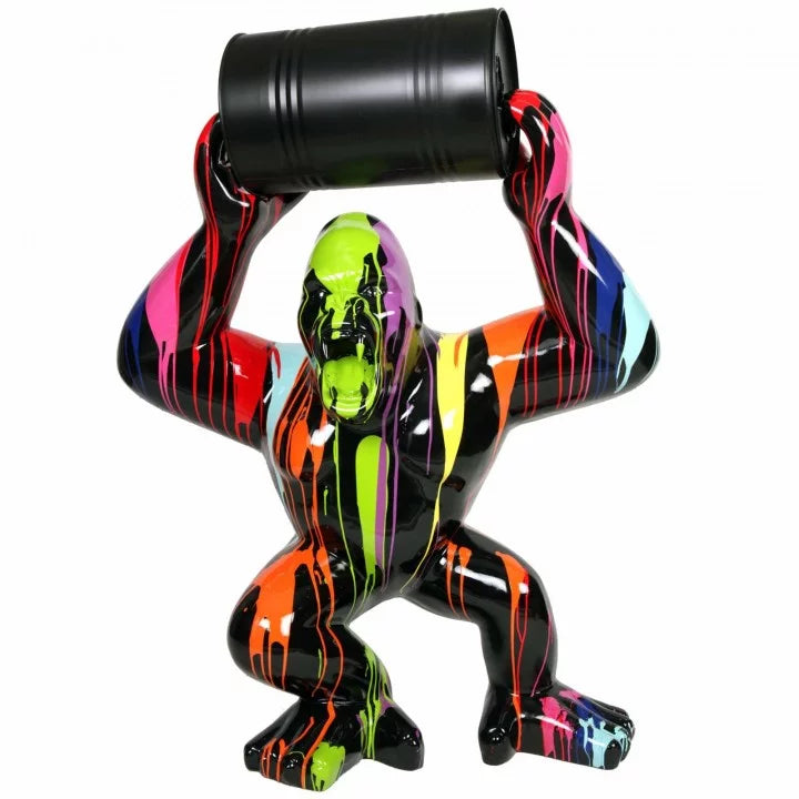 GORILLE RÉSINE MULTICOLORE - 160 CM
