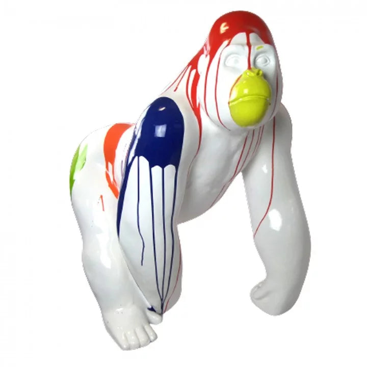 GORILLE RÉSINE XXL MULTICOLORE - 135 CM