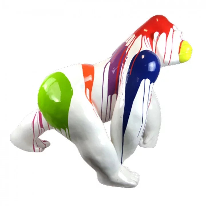 GORILLE RÉSINE XXL MULTICOLORE - 135 CM