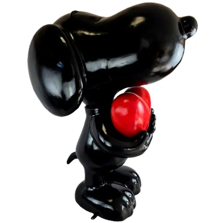 SNOOPY RÉSINE NOIR XXL - 125 CM