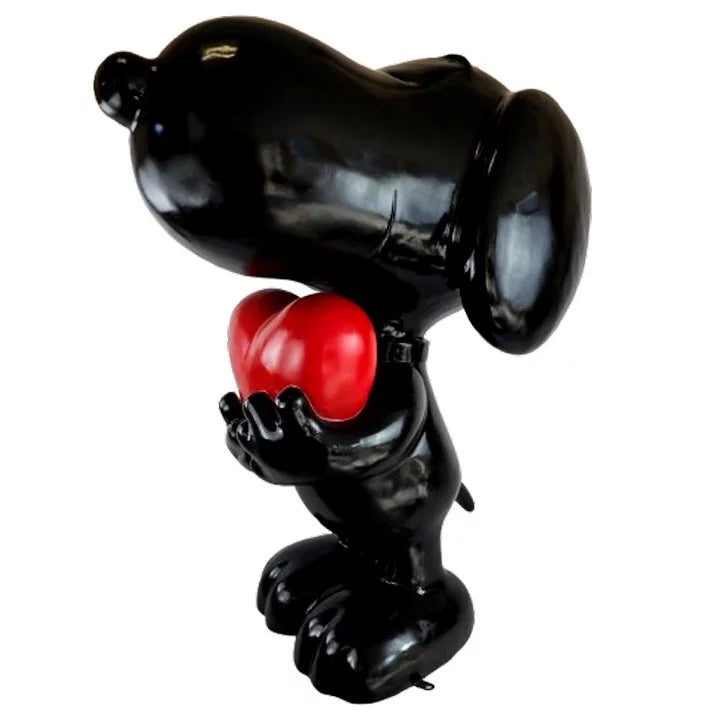SNOOPY RÉSINE NOIR XXL - 125 CM