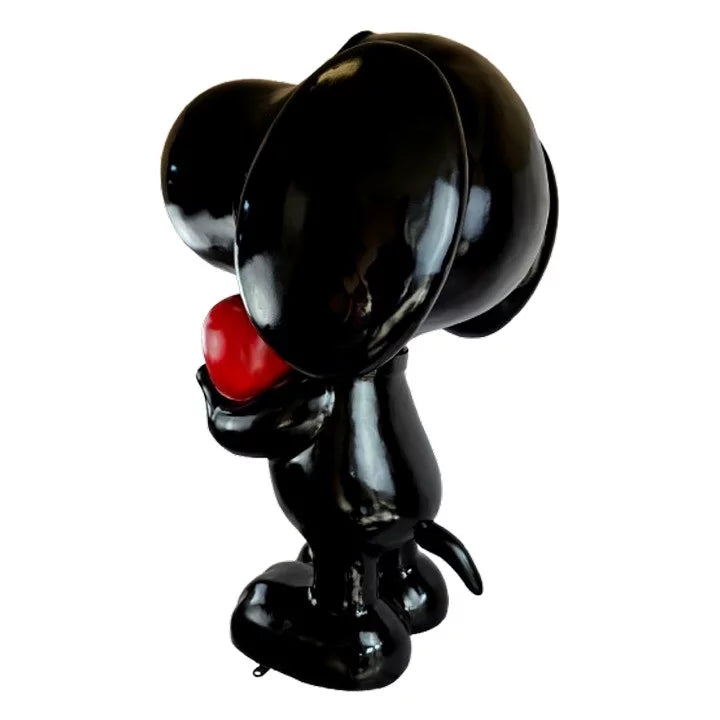 SNOOPY RÉSINE NOIR XXL - 125 CM