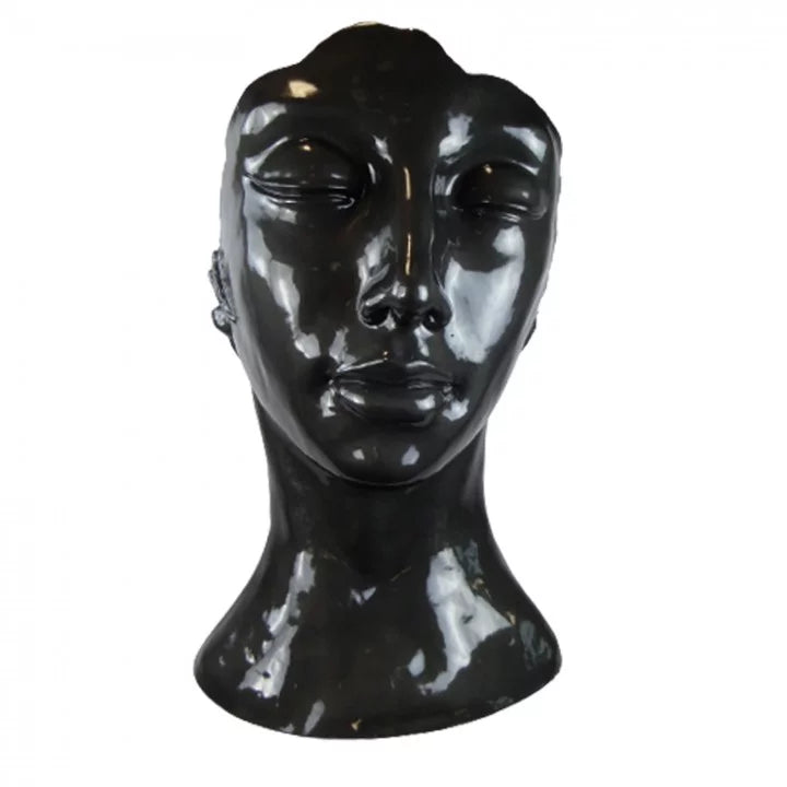 VISAGE DE FEMME XXL NOIRE BRONZE - 115 CM