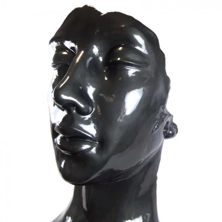 VISAGE DE FEMME XXL NOIRE BRONZE - 115 CM